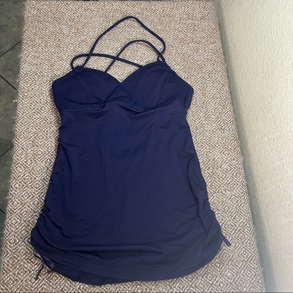 Lululemon Spaghetti Strap Top Cinched Side Yoga Top Purple Womens Sz 4 Gorpcore - Picture 2 of 9